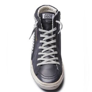 Golden Goose
Slide Mid-Top Leather Stud Sneakers